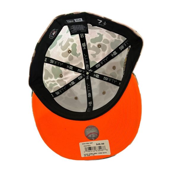 New York Yankees Duck Camo 1996 World Series Patch Fitted Hat - Picture 5 of 5